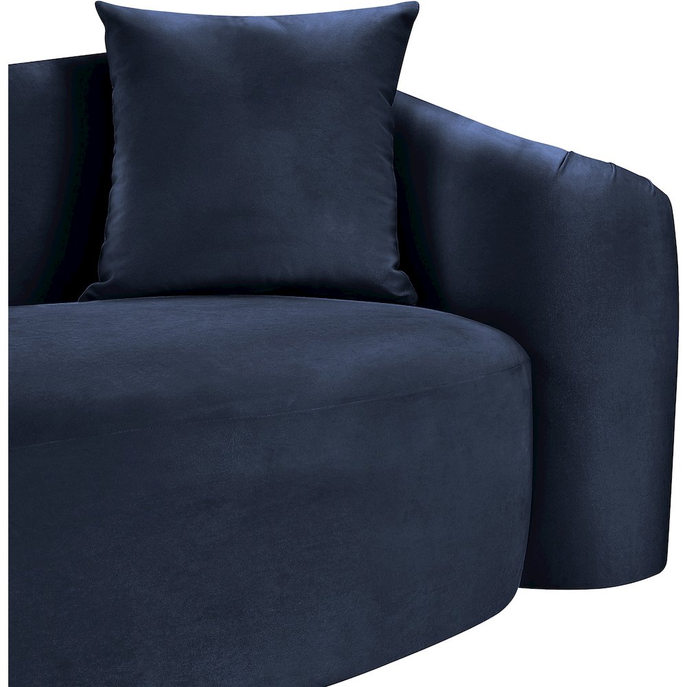 Destin Navy Velvet Sofa. Picture 8