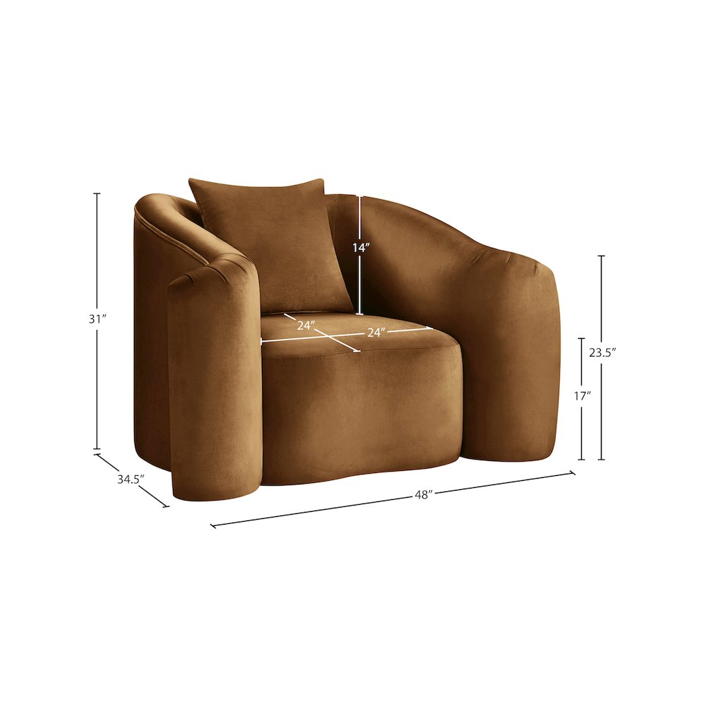 Destin Saddle Velvet Chair. Picture 17