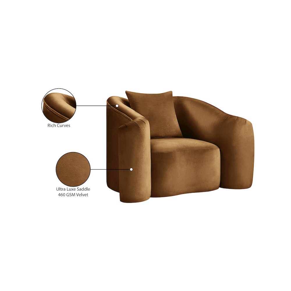 Destin Saddle Velvet Chair. Picture 18