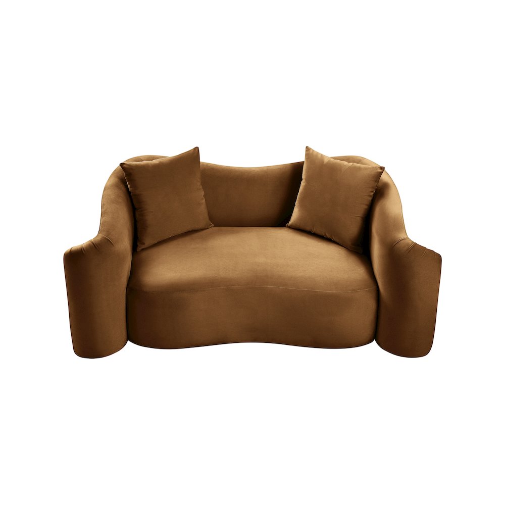 Destin Saddle Velvet Loveseat. Picture 3