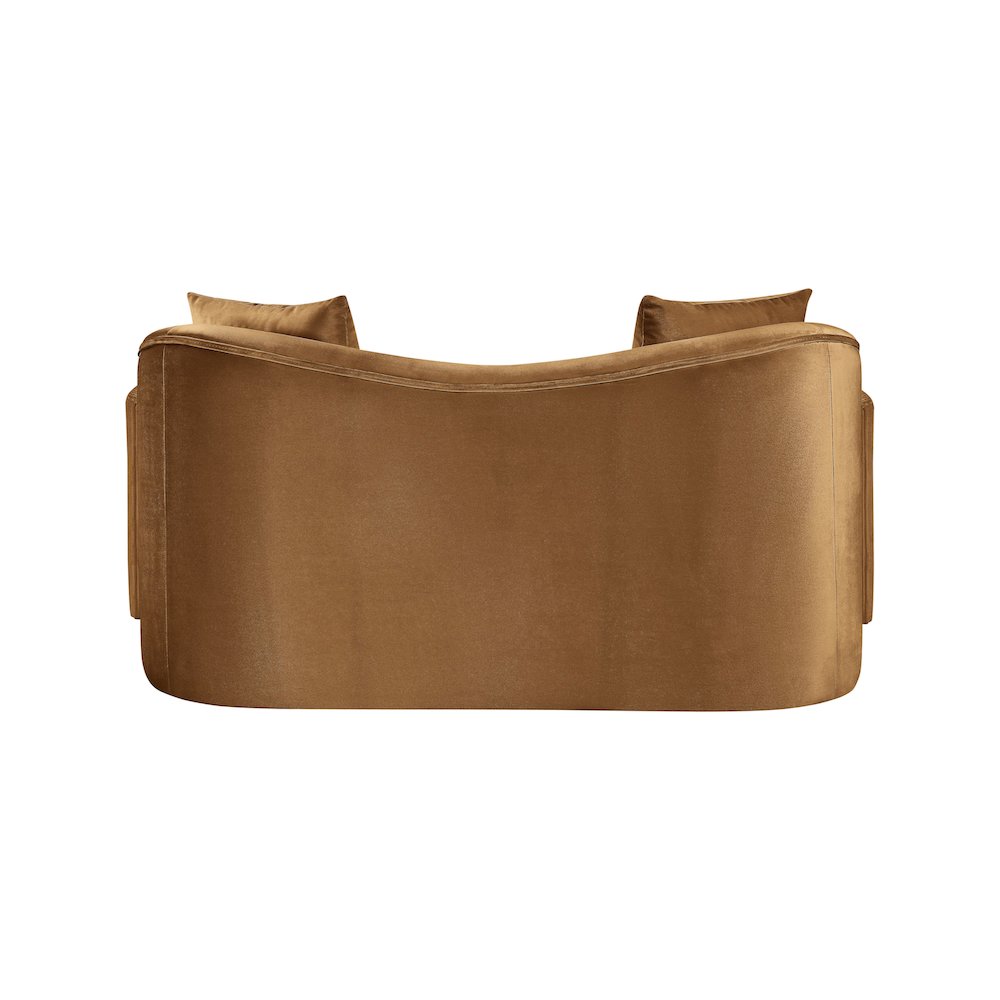 Destin Saddle Velvet Loveseat. Picture 4