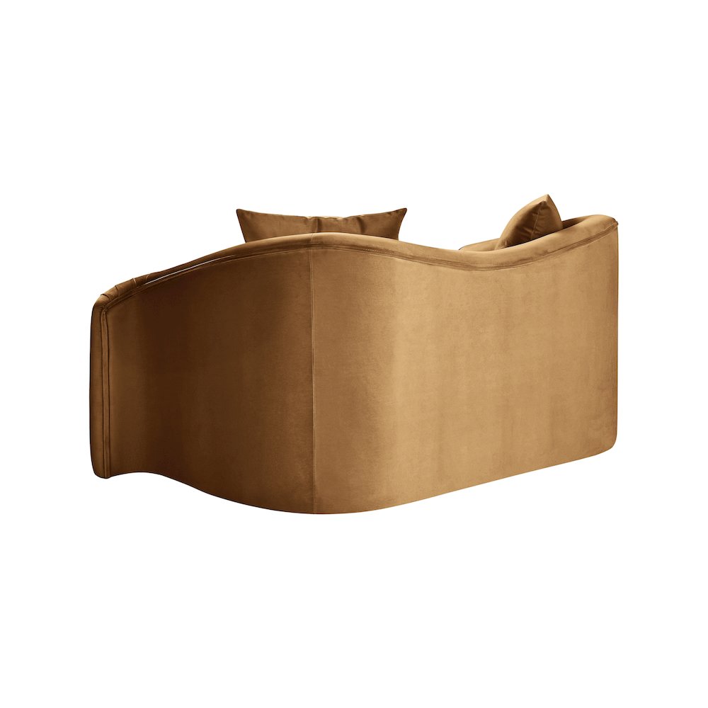 Destin Saddle Velvet Loveseat. Picture 5