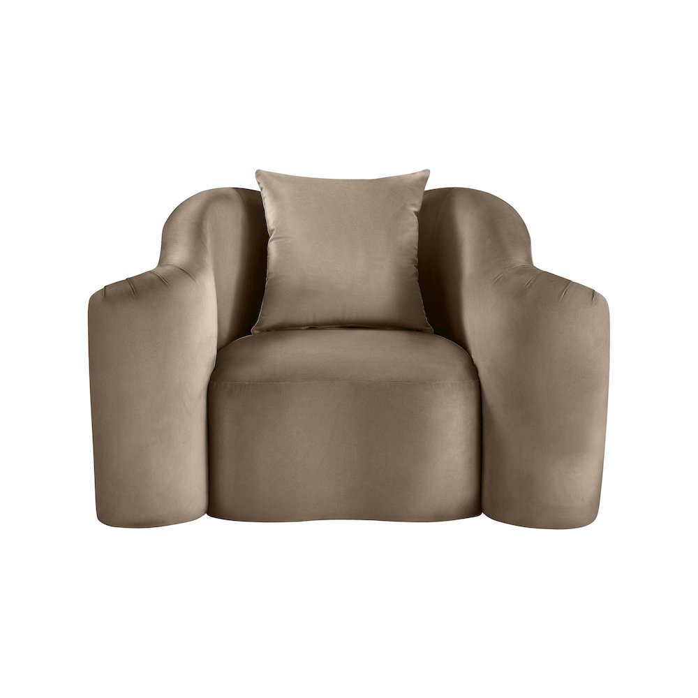 Destin Taupe Velvet Chair. Picture 2