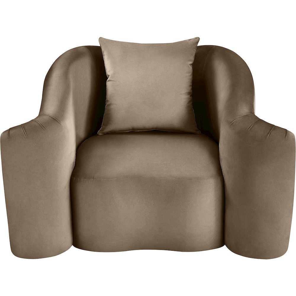 Destin Taupe Velvet Chair. Picture 3