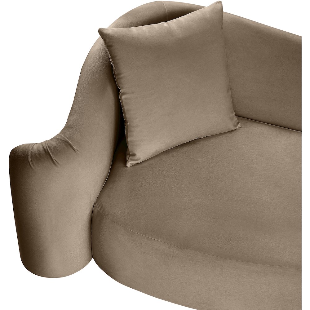 Destin Taupe Velvet Sofa. Picture 9