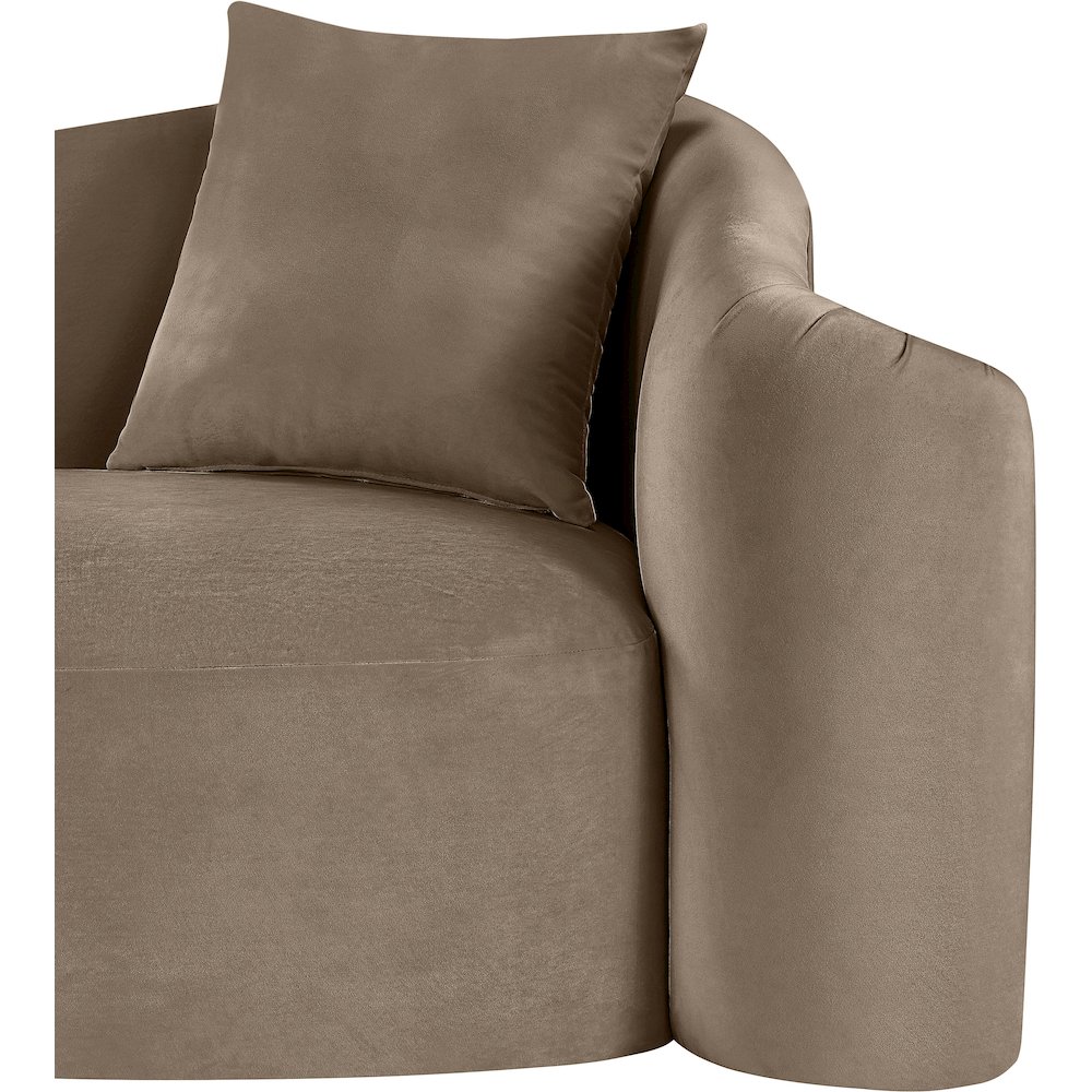 Destin Taupe Velvet Sofa. Picture 10