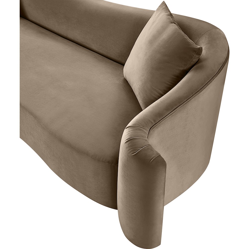 Destin Taupe Velvet Sofa. Picture 11