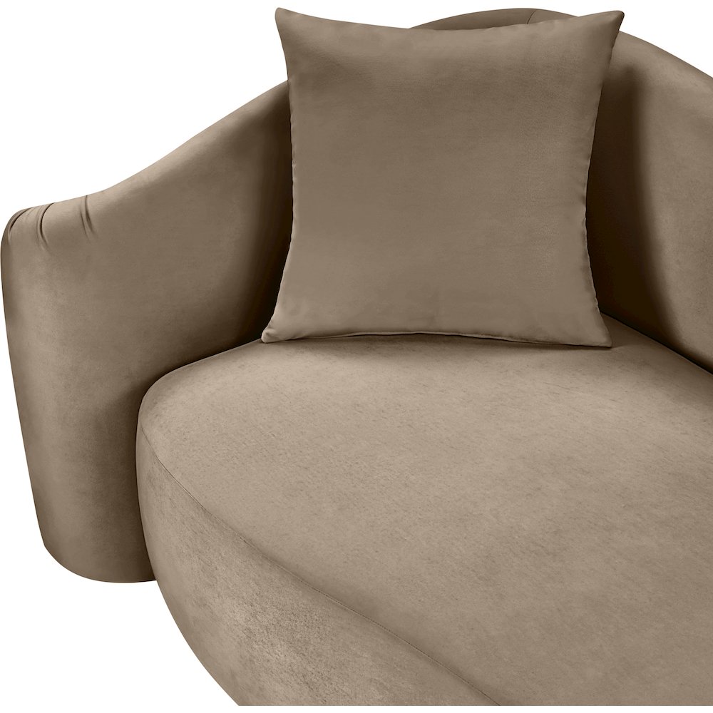 Destin Taupe Velvet Sofa. Picture 12