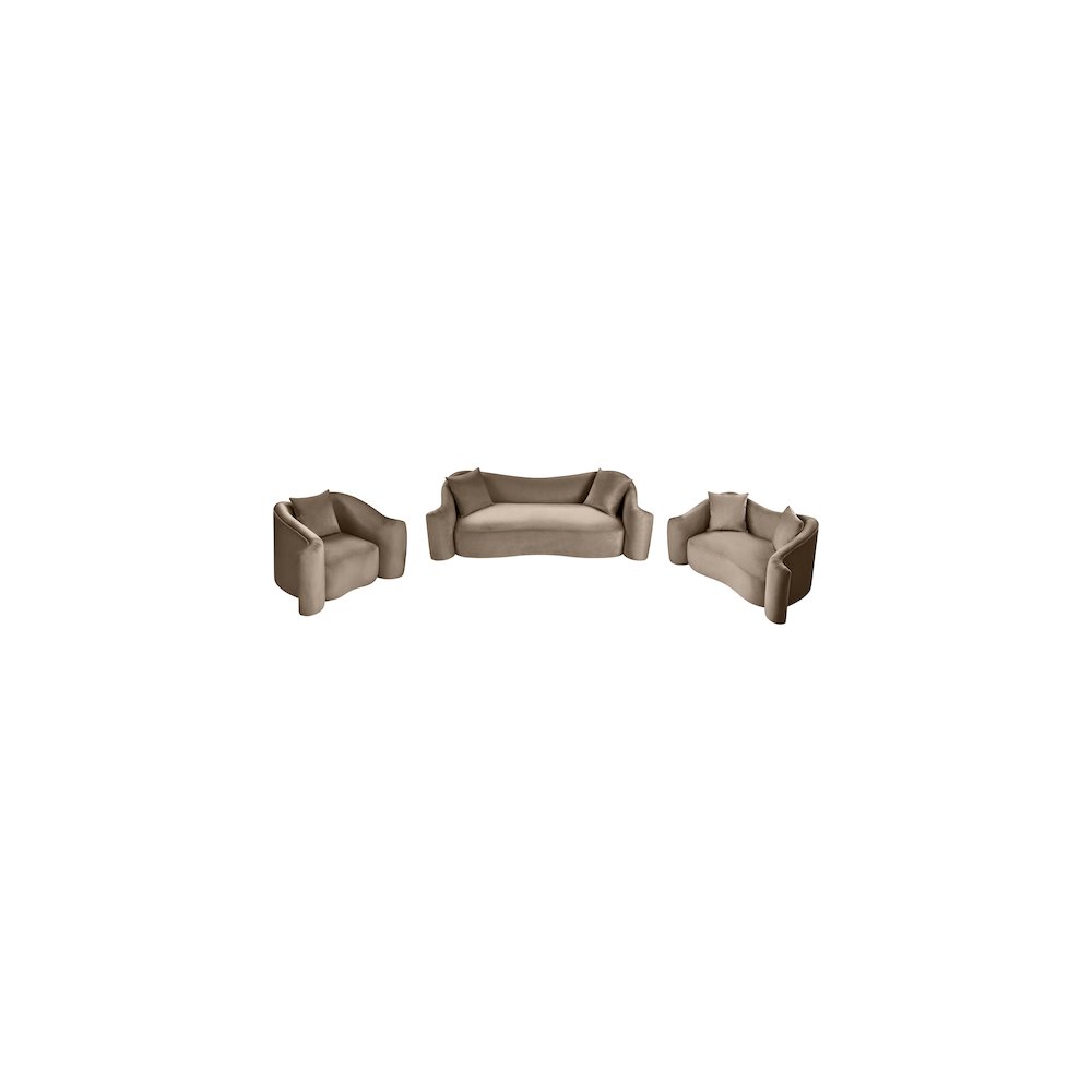 Destin Taupe Velvet Sofa. Picture 13