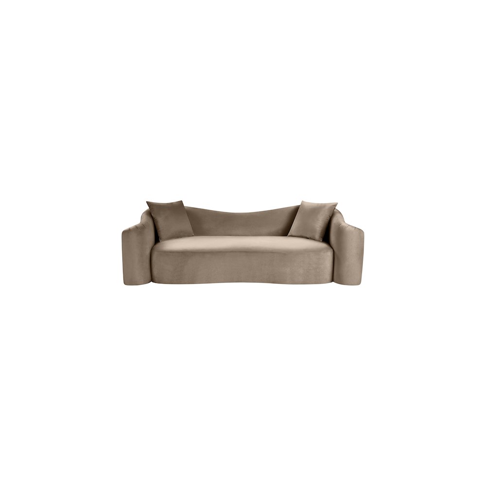 Destin Taupe Velvet Sofa. Picture 2