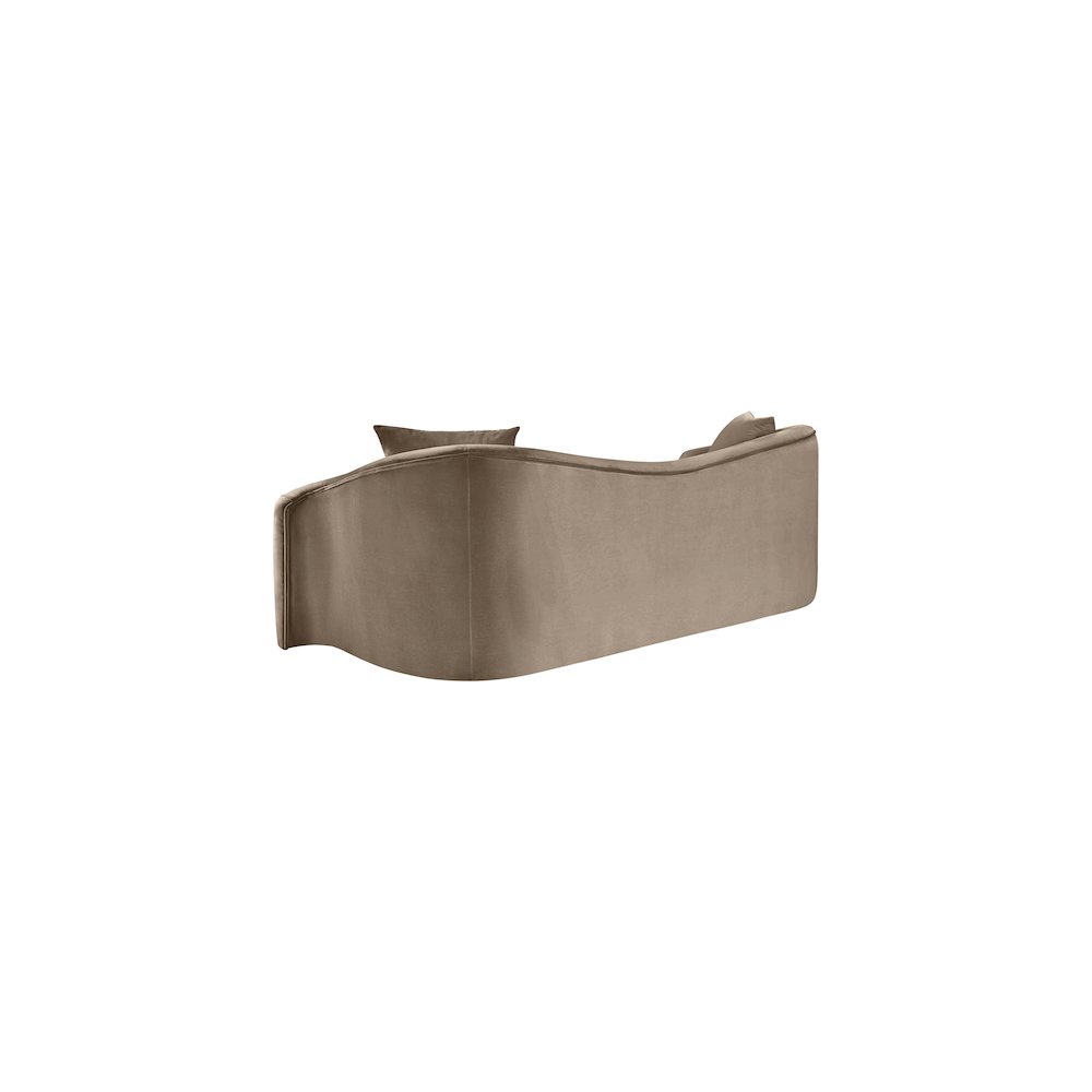 Destin Taupe Velvet Sofa. Picture 5