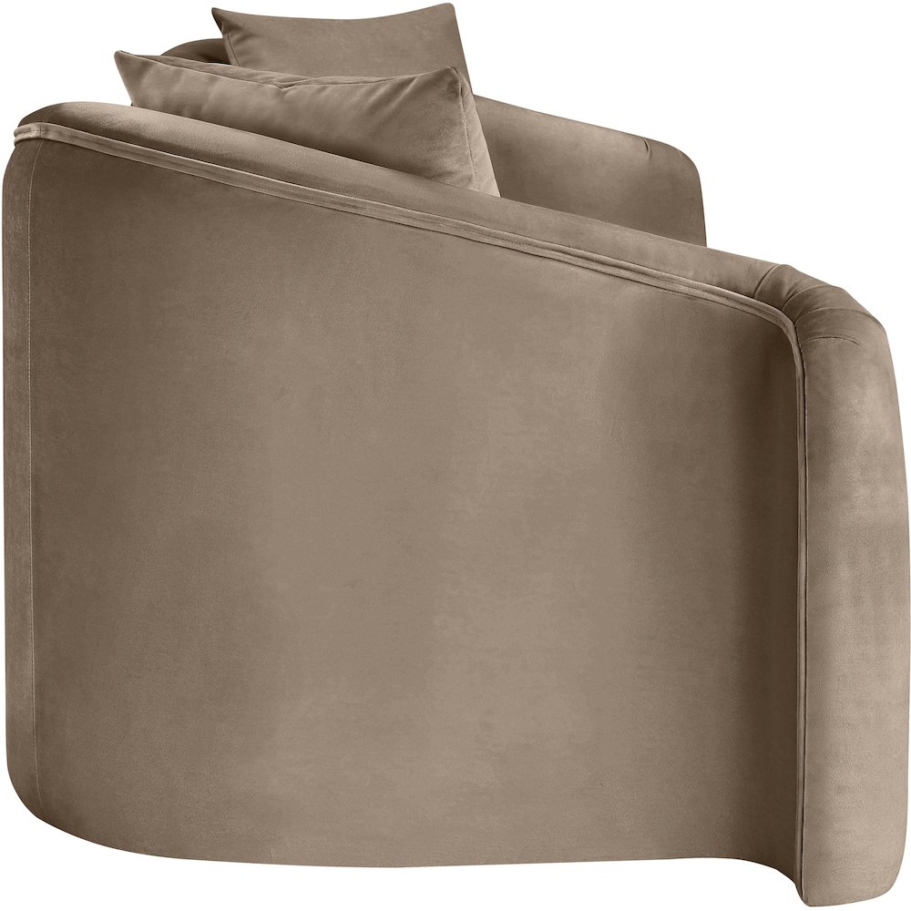 Destin Taupe Velvet Sofa. Picture 6