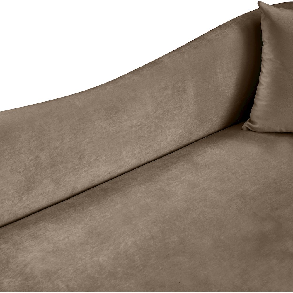 Destin Taupe Velvet Sofa. Picture 7