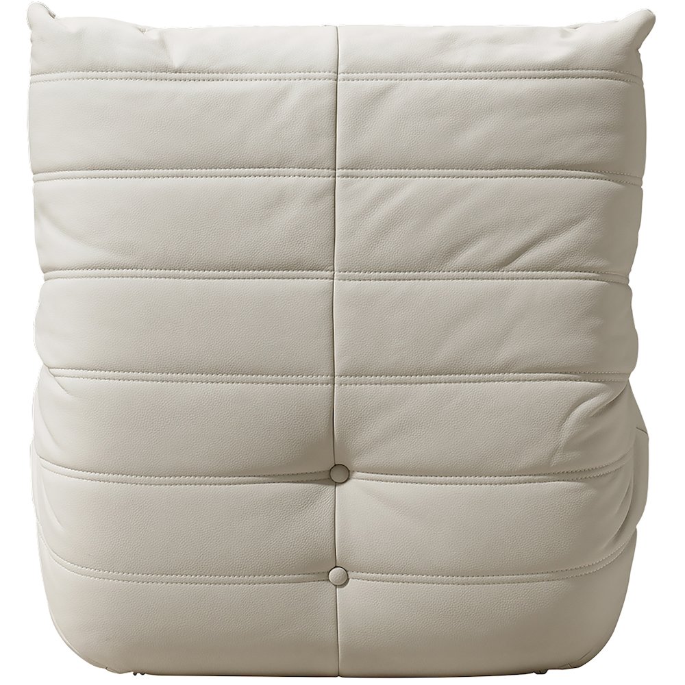 Relax Cream Vegan Leather Upholstered Chair. Picture 3