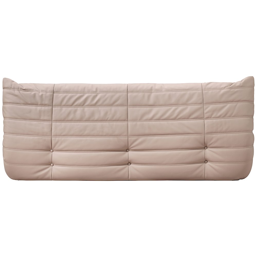 Relax 77.75" Tan Vegan Leather Upholstered Sofa. Picture 3