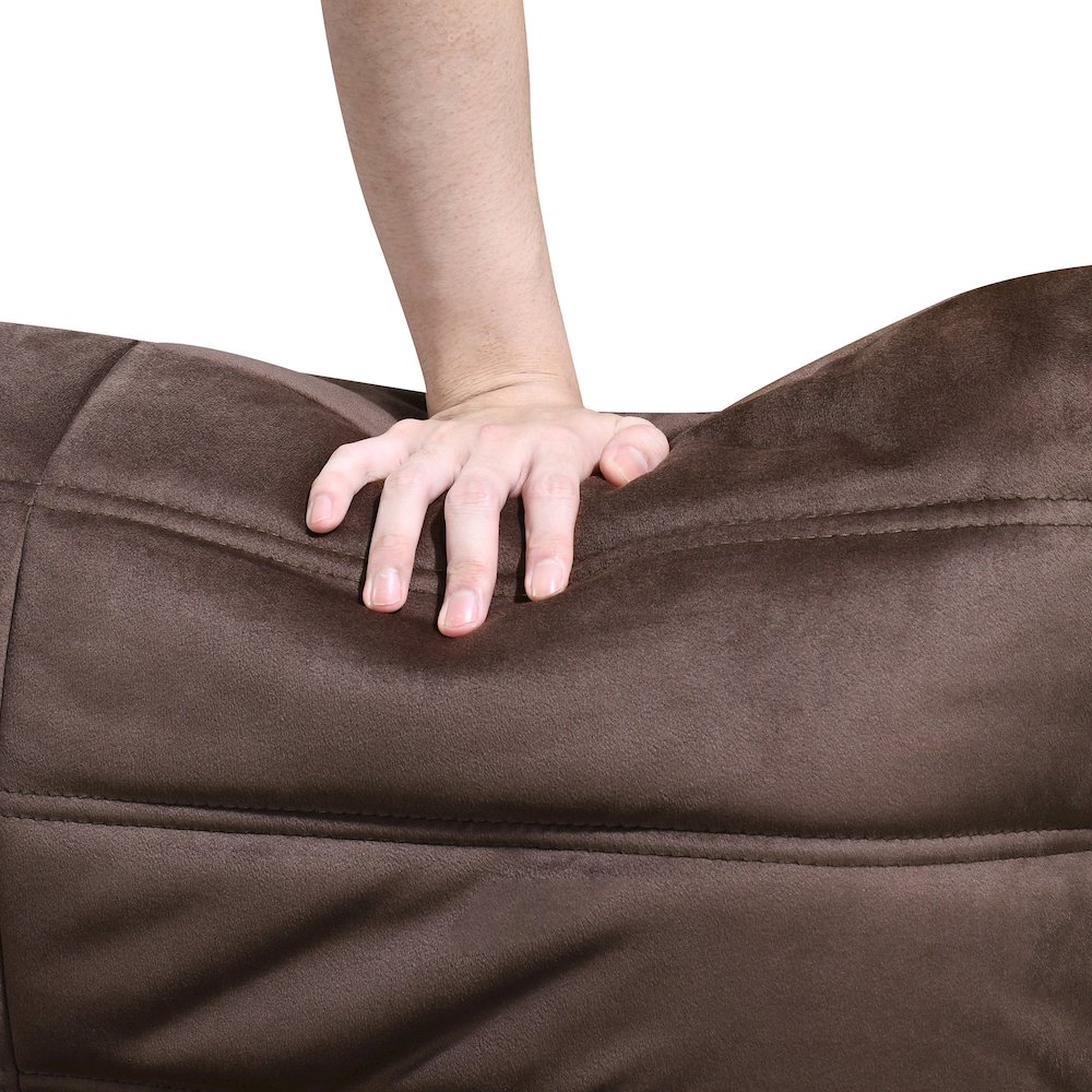 Relax 54.75" Brown Velvet Upholstered Loveseat. Picture 4