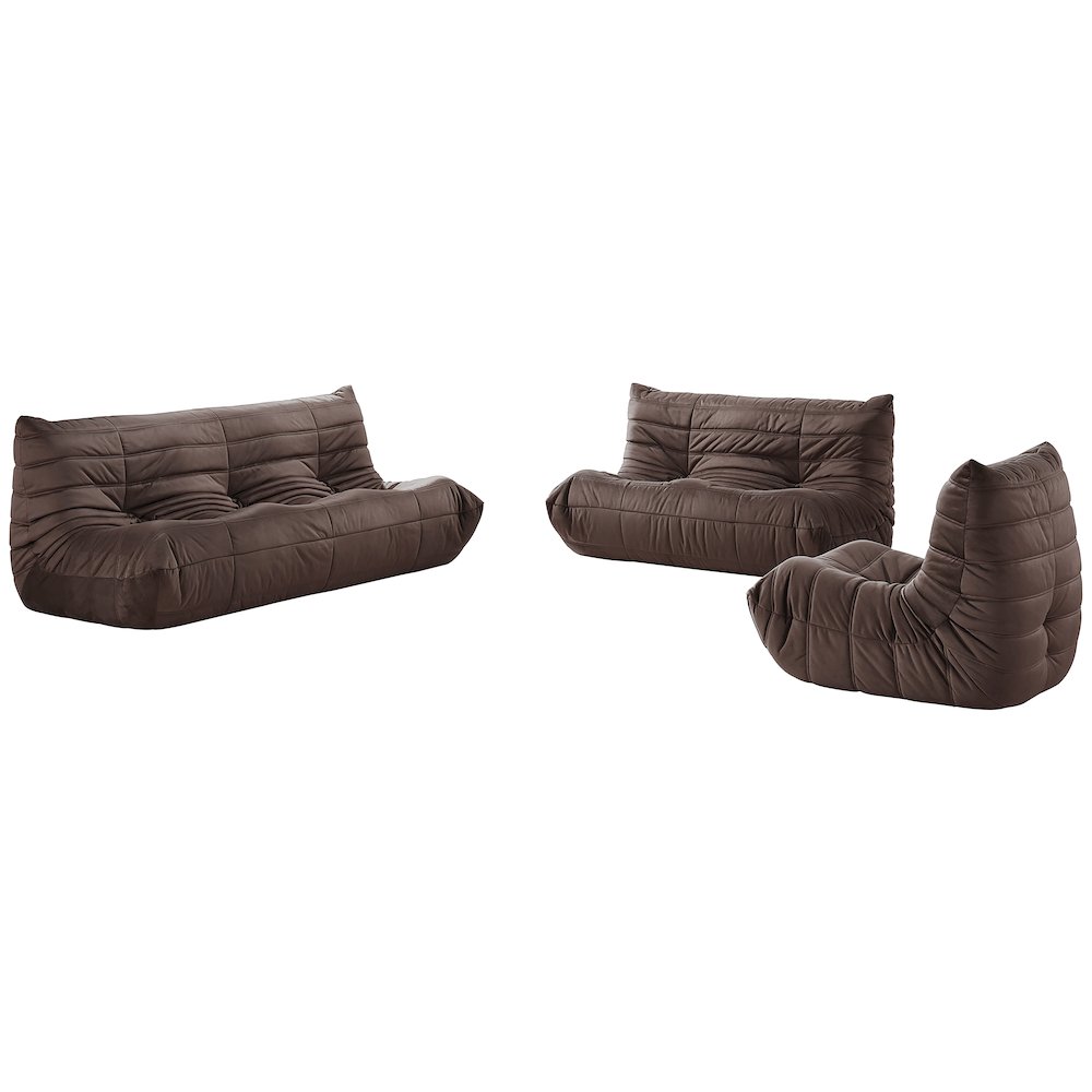 Relax 54.75" Brown Velvet Upholstered Loveseat. Picture 6