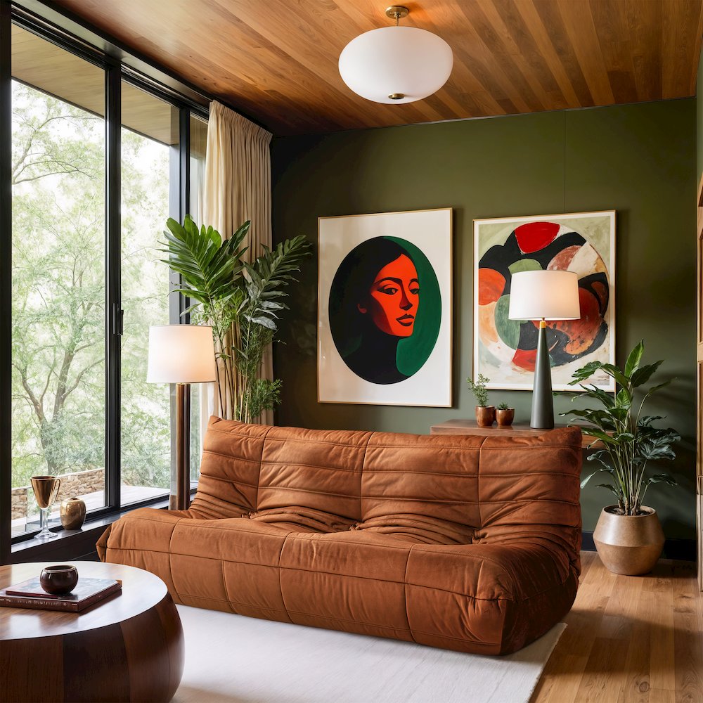 Relax 77.75" Cognac Velvet Upholstered Sofa. Picture 7