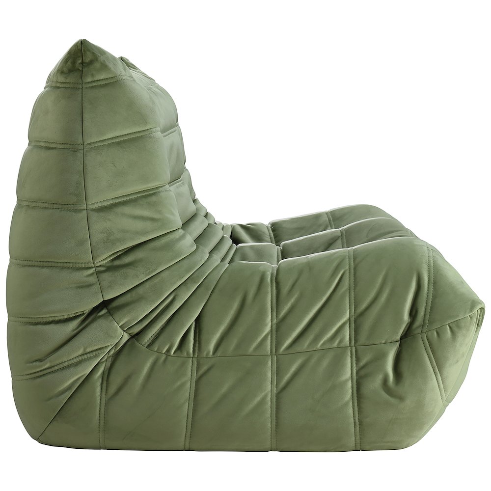 Relax 54.75" Green Velvet Upholstered Loveseat. Picture 8