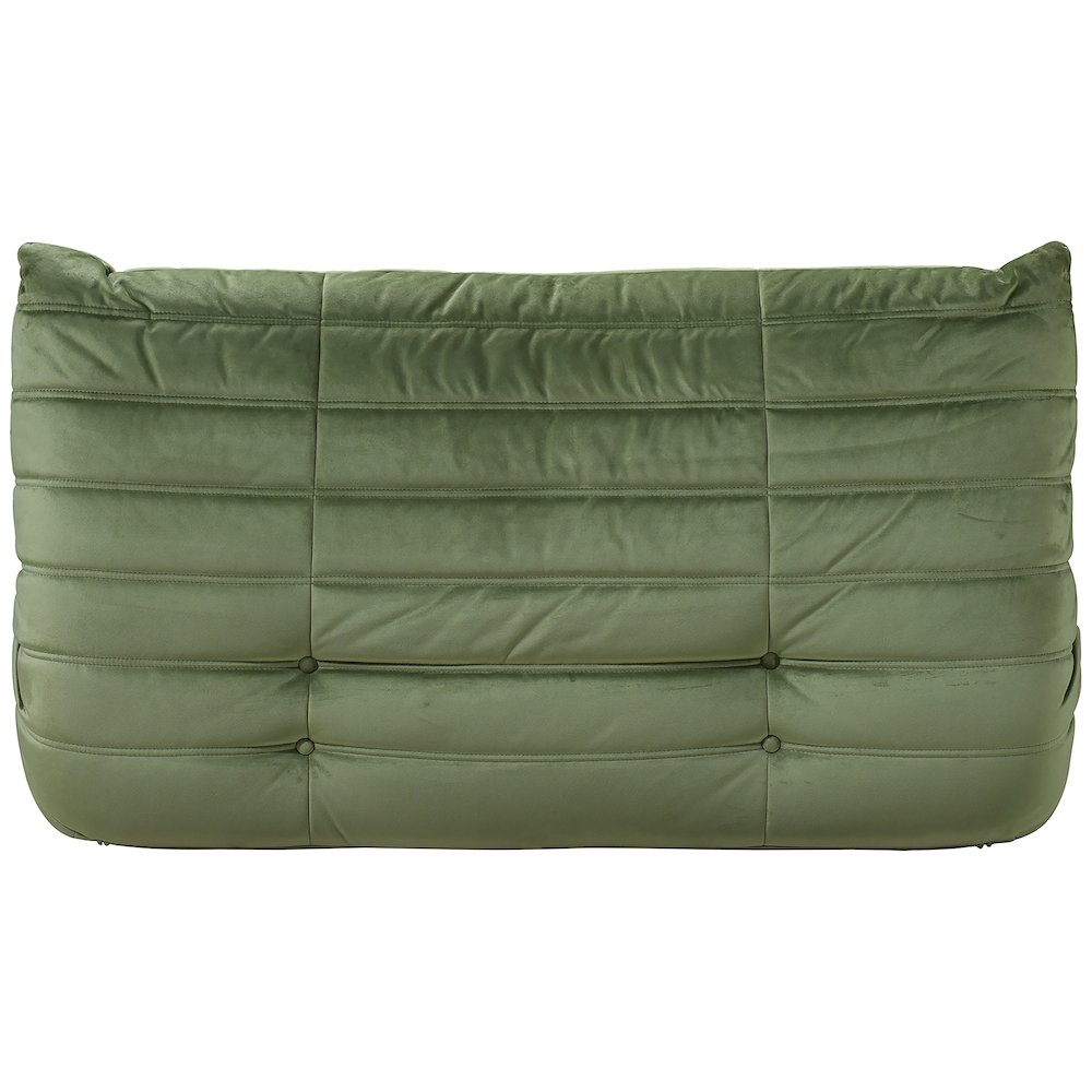 Relax 54.75" Green Velvet Upholstered Loveseat. Picture 3