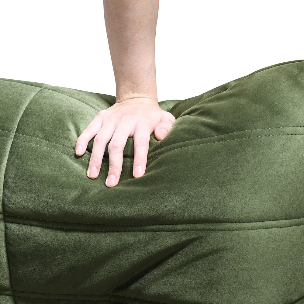 Relax 54.75" Green Velvet Upholstered Loveseat. Picture 4