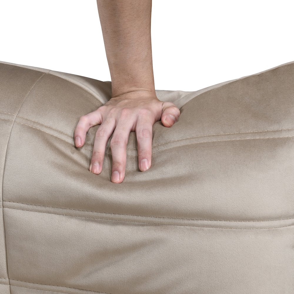 Relax Taupe Velvet Upholstered Chair. Picture 4
