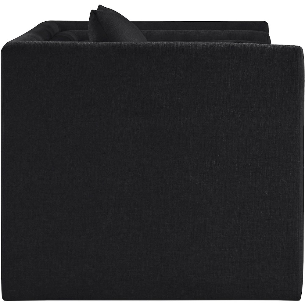 Everett Black Chenille Fabric Chair. Picture 3