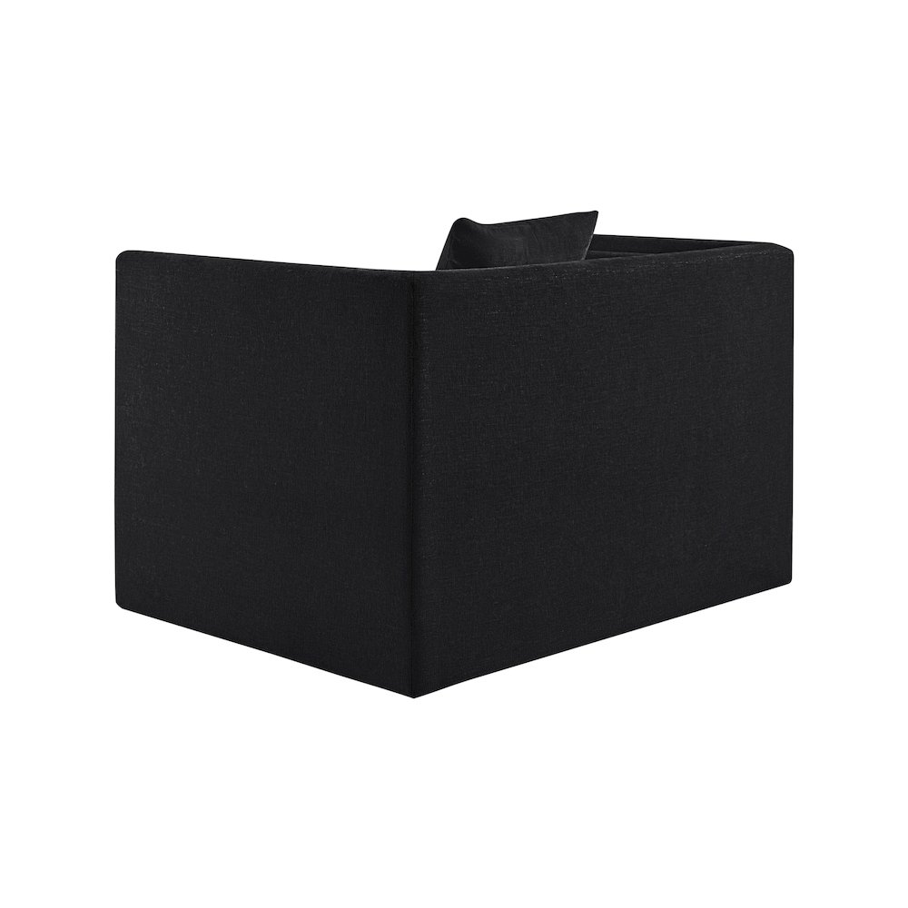 Everett Black Chenille Fabric Chair. Picture 6
