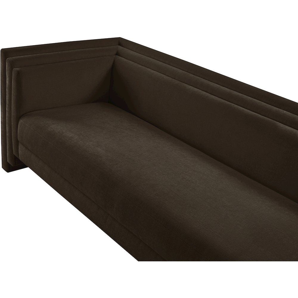 Everett Brown Chenille Fabric Sofa. Picture 7