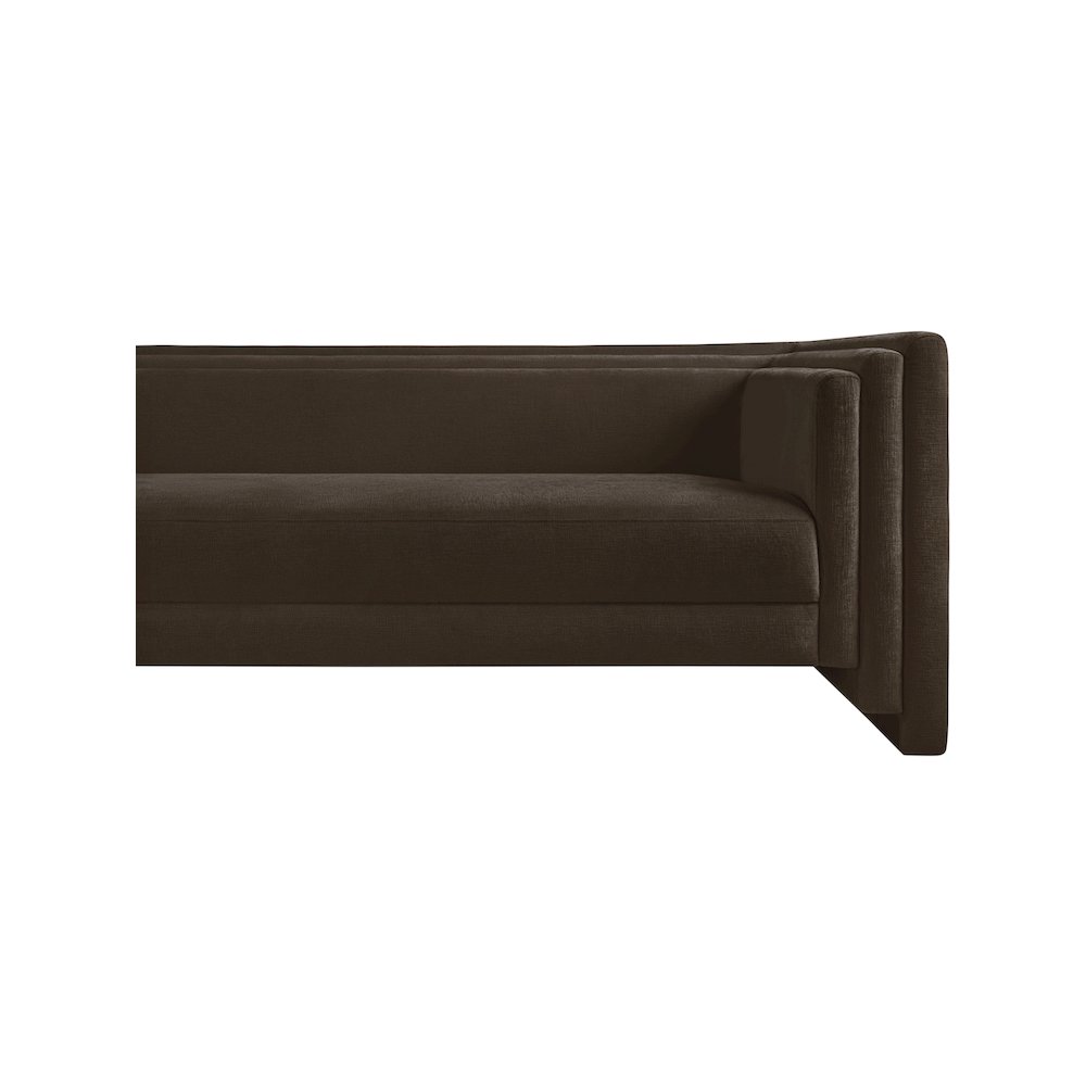 Everett Brown Chenille Fabric Sofa. Picture 8