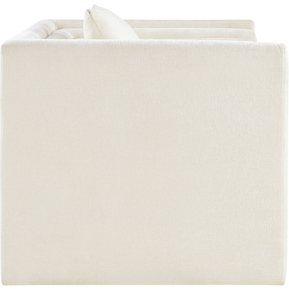 Everett Cream Chenille Fabric Chair. Picture 3