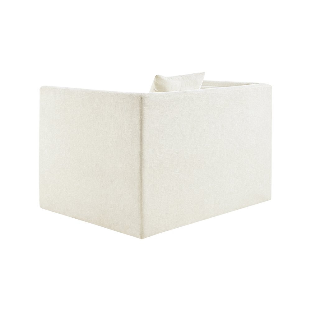Everett Cream Chenille Fabric Chair. Picture 6