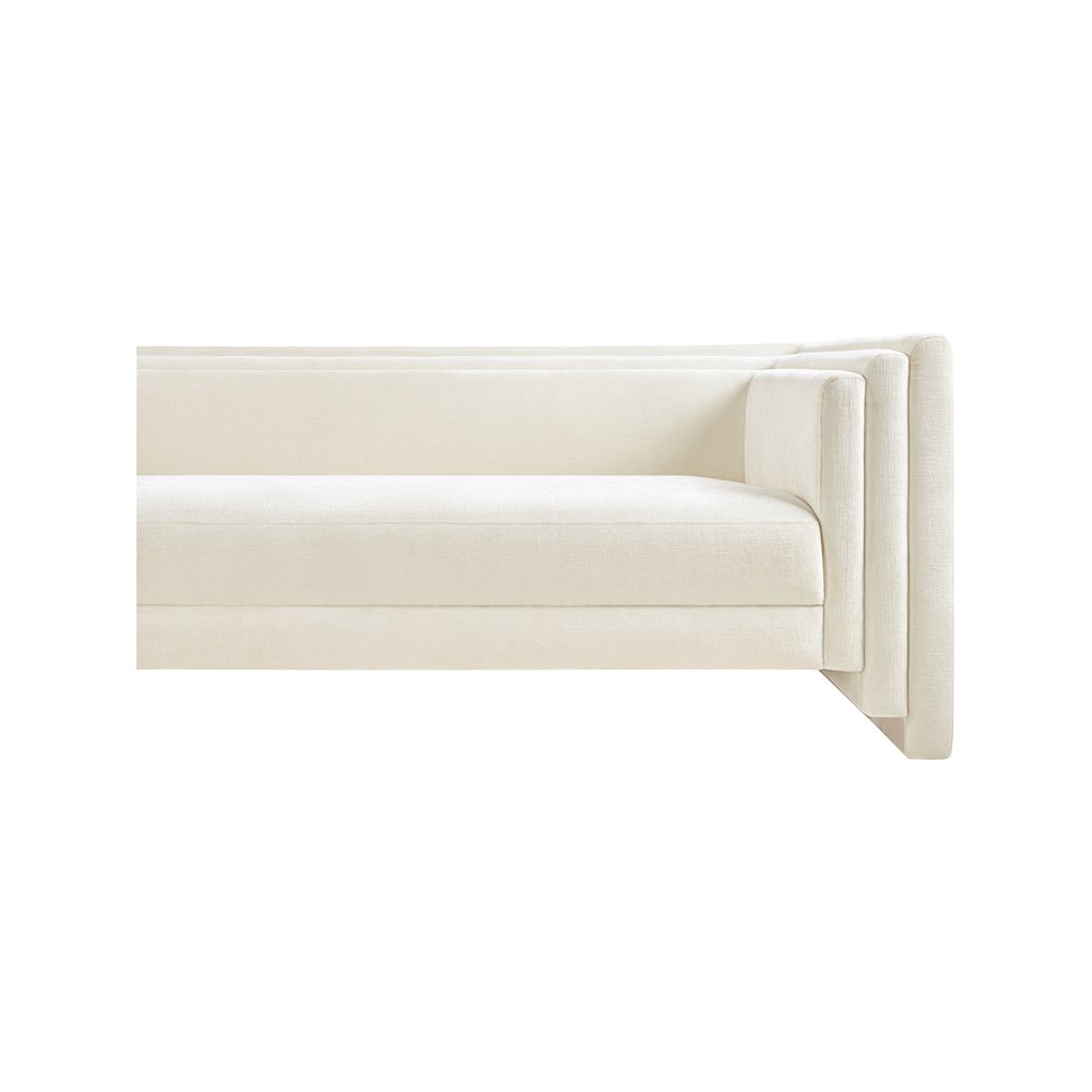 Everett Cream Chenille Fabric Sofa. Picture 8