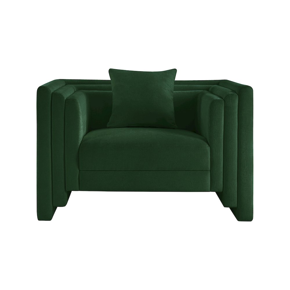 Everett Green Chenille Fabric Chair. Picture 2
