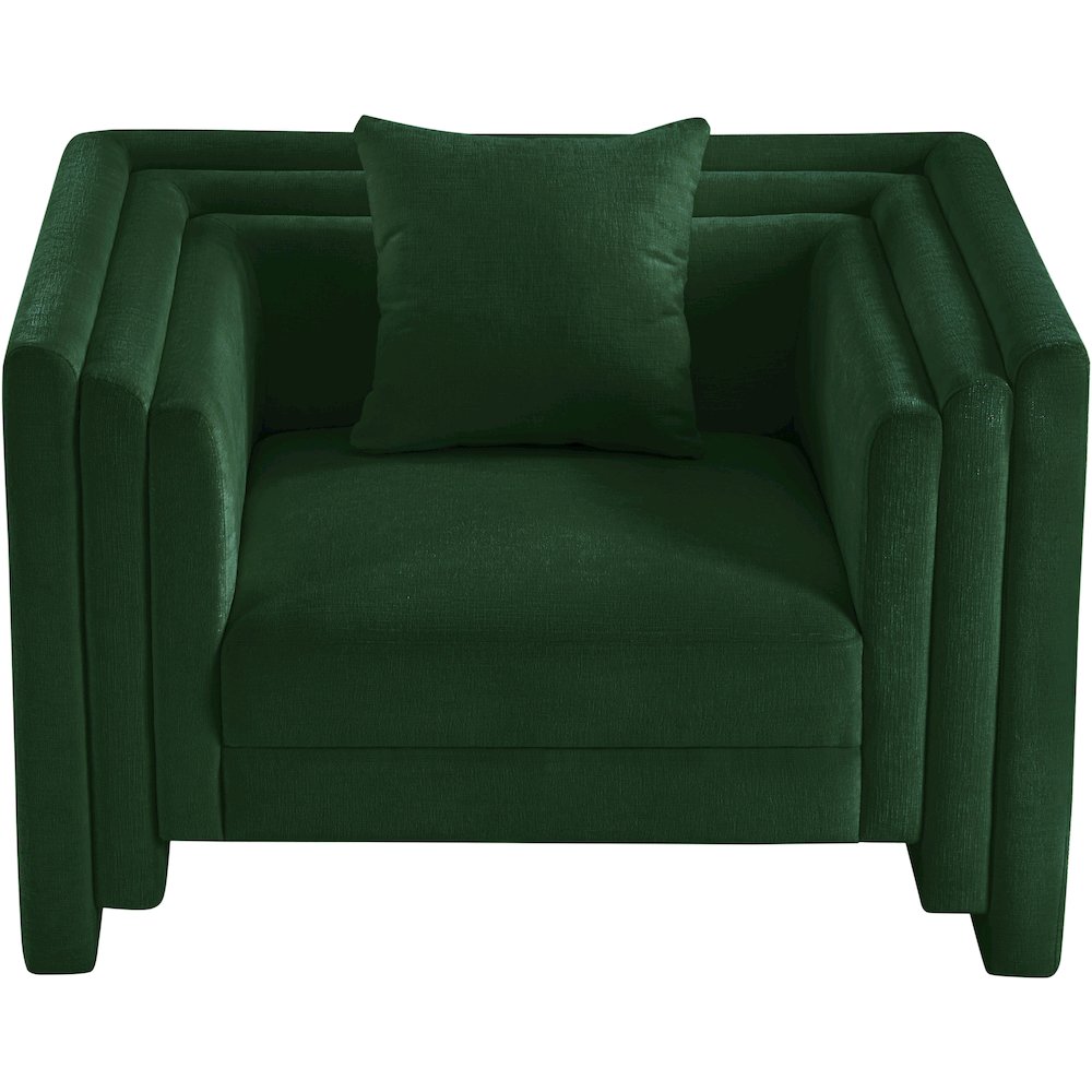 Everett Green Chenille Fabric Chair. Picture 5