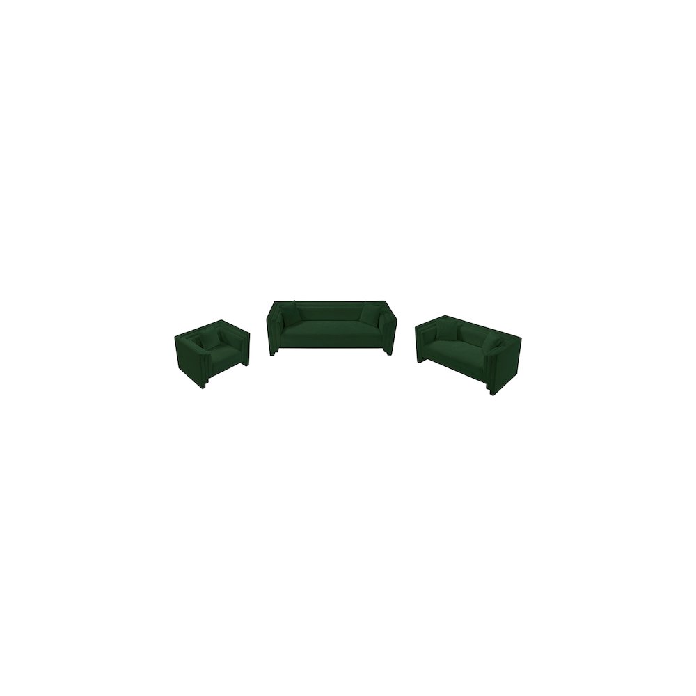Everett Green Chenille Fabric Loveseat. Picture 9