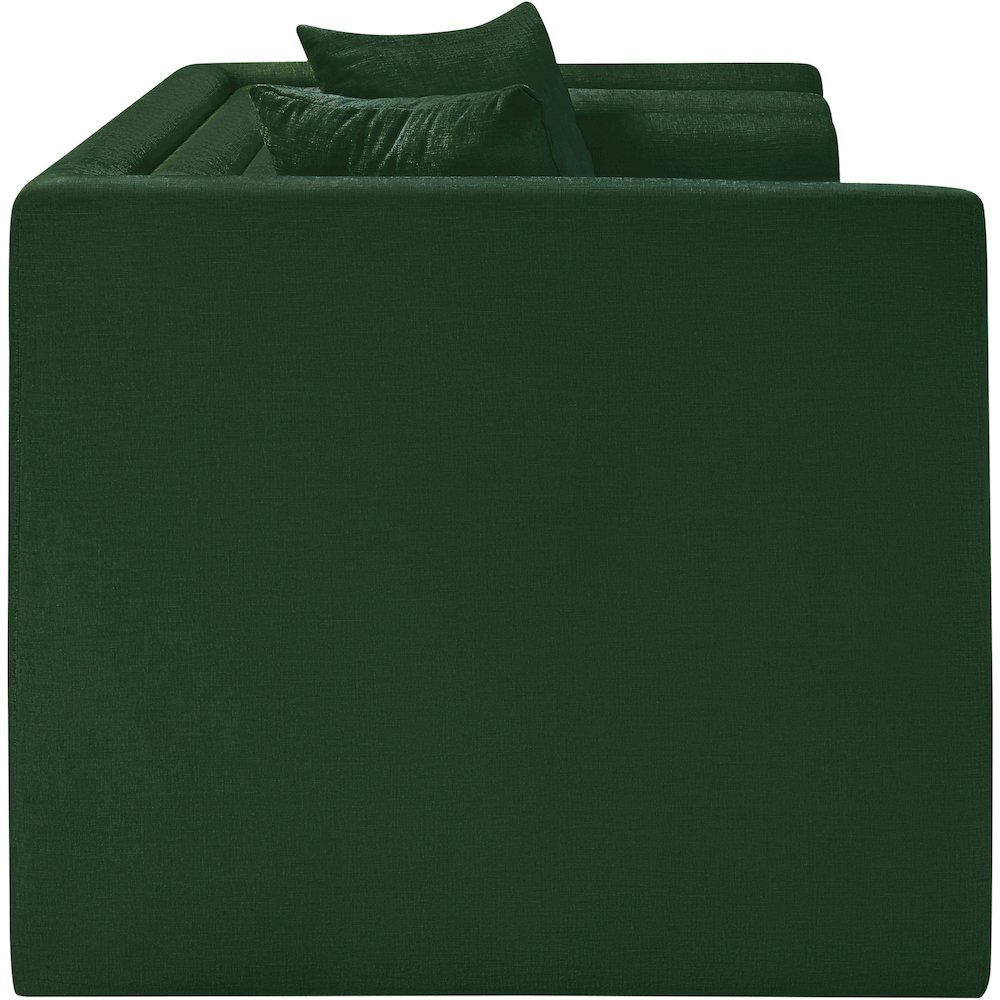 Everett Green Chenille Fabric Loveseat. Picture 3