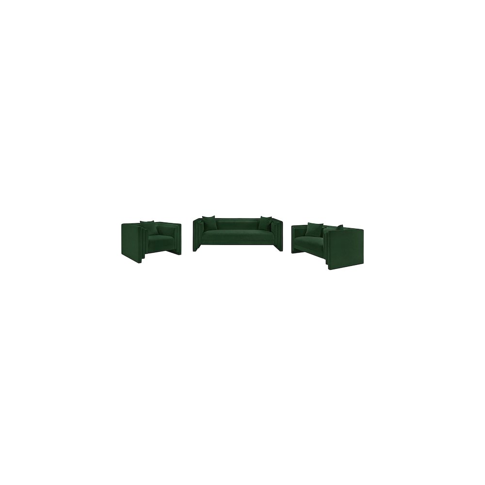 Everett Green Chenille Fabric Loveseat. Picture 8