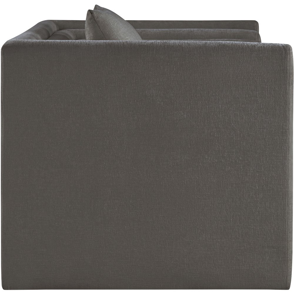 Everett Grey Chenille Fabric Chair. Picture 3