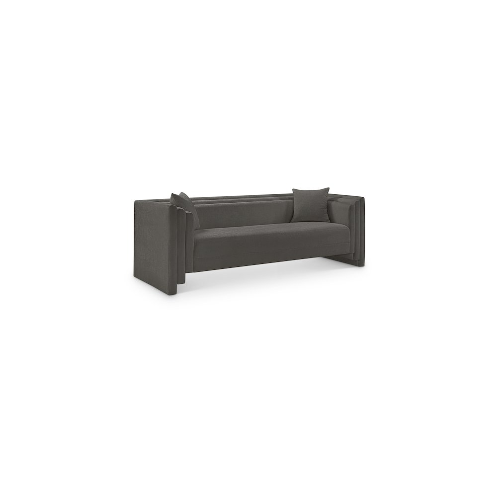 Everett Grey Chenille Fabric Sofa. Picture 1