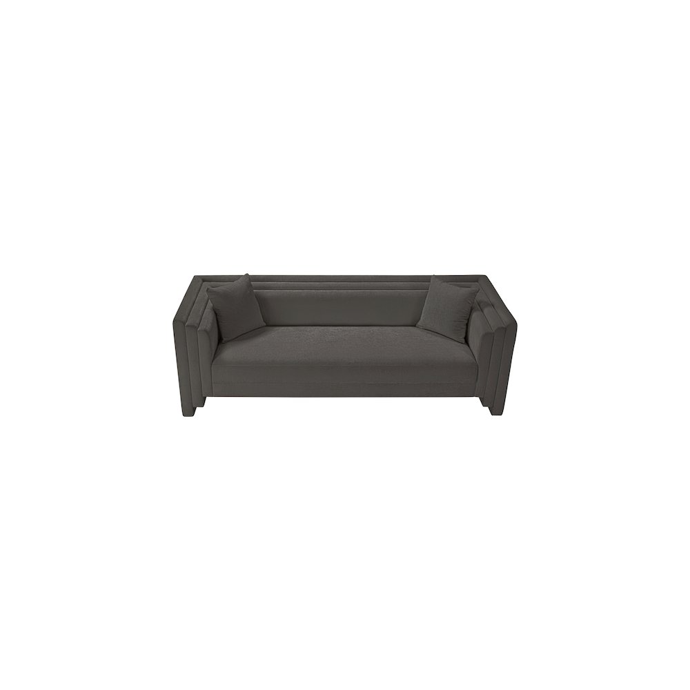 Everett Grey Chenille Fabric Sofa. Picture 5