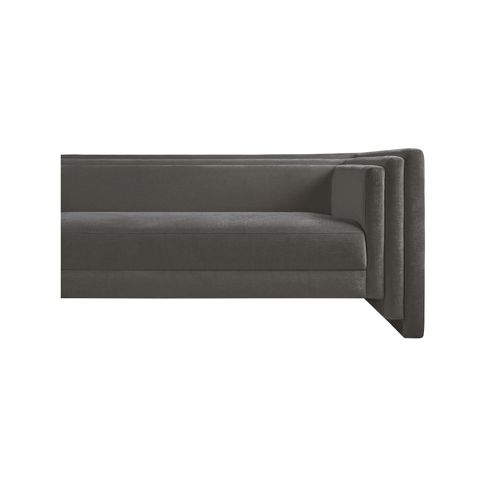 Everett Grey Chenille Fabric Sofa. Picture 8