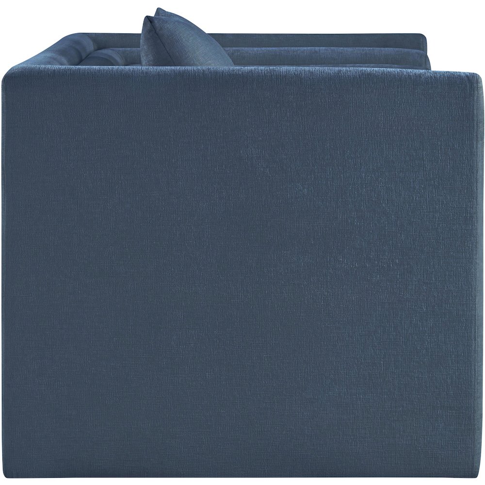 Everett Light Blue Chenille Fabric Chair. Picture 3