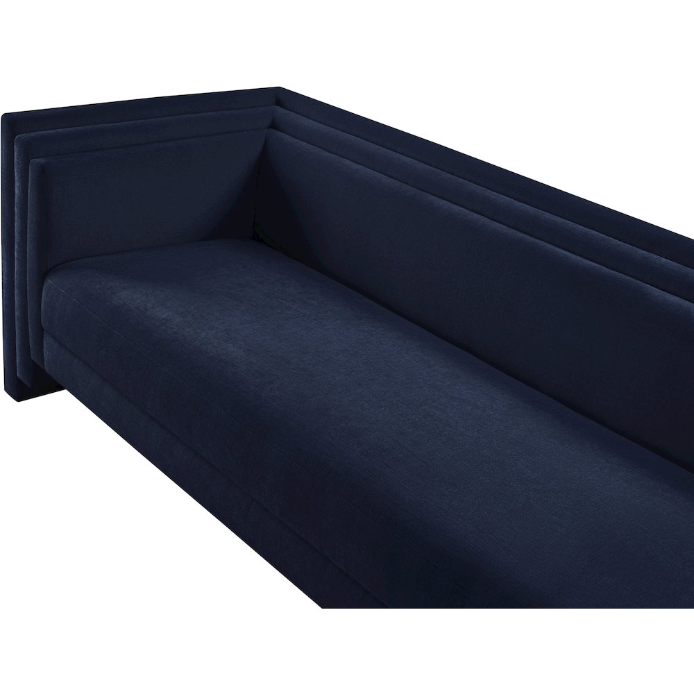 Everett Navy Chenille Fabric Sofa. Picture 7