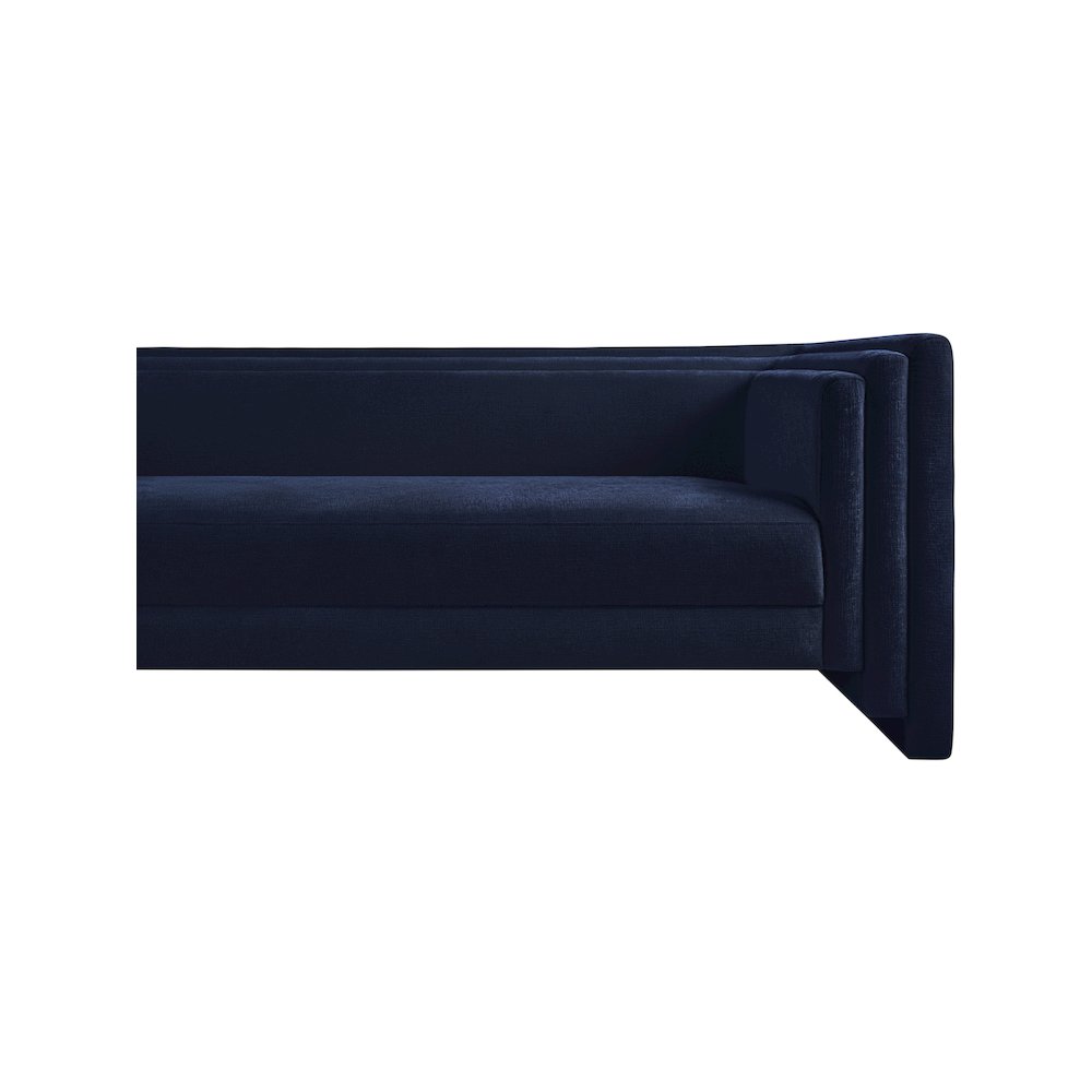 Everett Navy Chenille Fabric Sofa. Picture 8