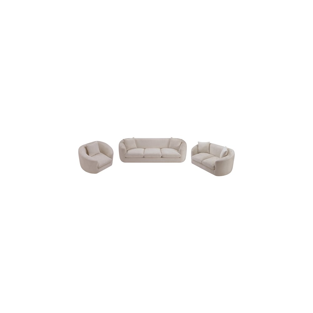 Penelope Beige Chenille Fabric Chair. Picture 9