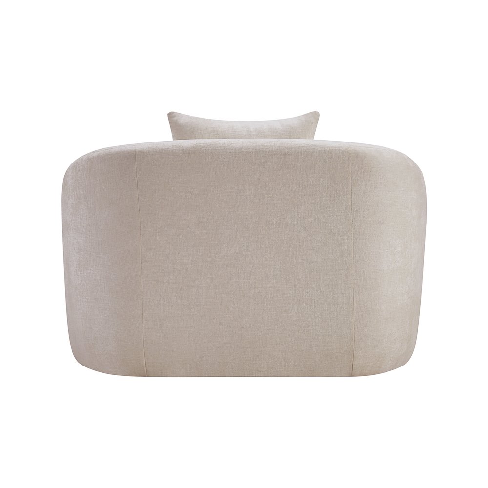 Penelope Beige Chenille Fabric Chair. Picture 4