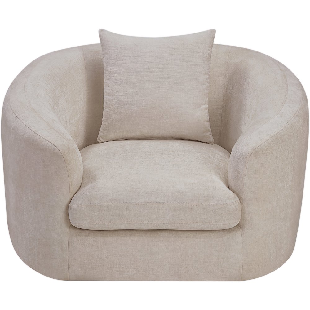 Penelope Beige Chenille Fabric Chair. Picture 5