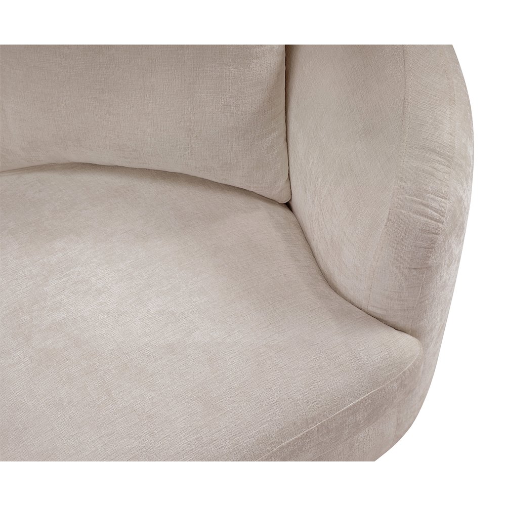 Penelope Beige Chenille Fabric Chair. Picture 7