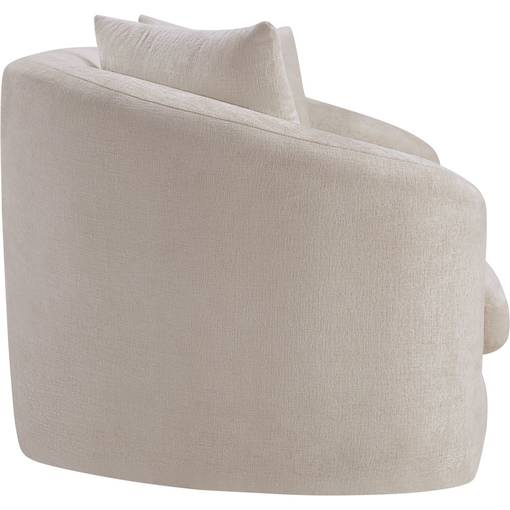 Penelope Beige Chenille Fabric Loveseat. Picture 3